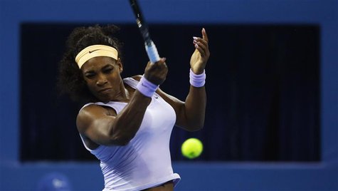 Serena Williams of the U.S. returns a shot against Caroline Wozniacki of Denmark during the quarterfinal match in the China Open tennis tour Serena Williams of the U.S. returns a shot against Caroline Wozniacki of Denmark during the quarterfinal match in the China Open tennis tour