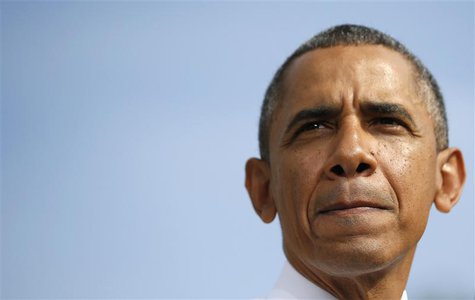 U.S. President Barack Obama delivers remarks on the government funding impasse at M. Luis Construction, a local small business in Rockville, U.S. President Barack Obama delivers remarks on the government funding impasse at M. Luis Construction, a local small business in Rockville,