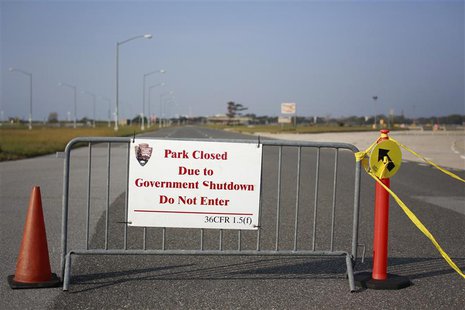 A sign at the entrance of the Jacob Riis Park in the borough of Queens is seen in New York, October 4, 2013. REUTERS/Shannon Stapleton A sign at the entrance of the Jacob Riis Park in the borough of Queens is seen in New York, October 4, 2013. REUTERS/Shannon Stapleton