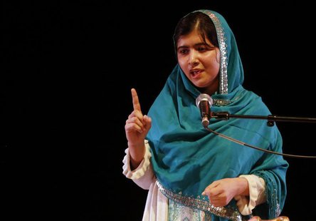 Pakistan's Malala Yousafzai gives a speech after receiving the RAW (Reach All Women) in War Anna Politkovskaya Award at the Southbank Centre Pakistan's Malala Yousafzai gives a speech after receiving the RAW (Reach All Women) in War Anna Politkovskaya Award at the Southbank Centre