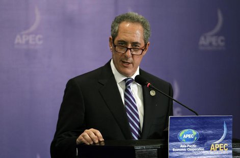 U.S. Trade Representative Michael Froman speaks during a news conference during the Asia Pacific Economic Cooperation (APEC) ministerial mee U.S. Trade Representative Michael Froman speaks during a news conference during the Asia Pacific Economic Cooperation (APEC) ministerial mee