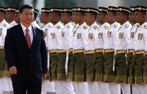 China's President Xi Jinping inspects an honour guard during the state welcoming ceremony at the Parliament house in Kuala Lumpur October 4, China's President Xi Jinping inspects an honour guard during the state welcoming ceremony at the Parliament house in Kuala Lumpur October 4,