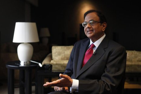 India's Finance Minister P. Chidambaram speaks during an interview with Reuters at a hotel in Mexico City in this November 4, 2012 file phot India's Finance Minister P. Chidambaram speaks during an interview with Reuters at a hotel in Mexico City in this November 4, 2012 file phot