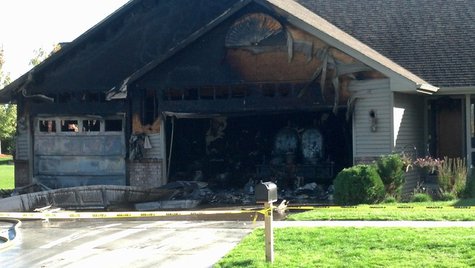 Six people are displaced after a garage fire in Appleton Monday afternoon. It happened around 2:30 at 4225 Ashbury Dr. (Photo by: FOX 11). Six people are displaced after a garage fire in Appleton Monday afternoon. It happened around 2:30 at 4225 Ashbury Dr. (Photo by: FOX 11).