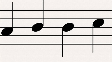 Musical note stems (Photo by: JZCL/Creative Commons). Musical note stems (Photo by: JZCL/Creative Commons).