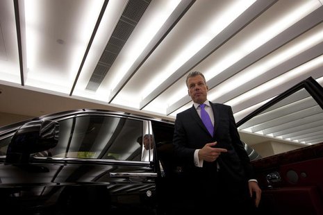Torsten Mueller Oetvoes, chief executive officer of Rolls-Royce Motor Cars Ltd., attends an interview at a Rolls-Royce showroom in Hong Kong Torsten Mueller Oetvoes, chief executive officer of Rolls-Royce Motor Cars Ltd., attends an interview at a Rolls-Royce showroom in Hong Kong