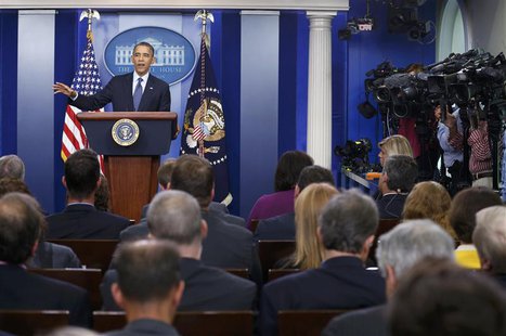U.S. President Barack Obama speaks to reporters about the continuing government shutdown during a news conference from the White House Brief U.S. President Barack Obama speaks to reporters about the continuing government shutdown during a news conference from the White House Brief