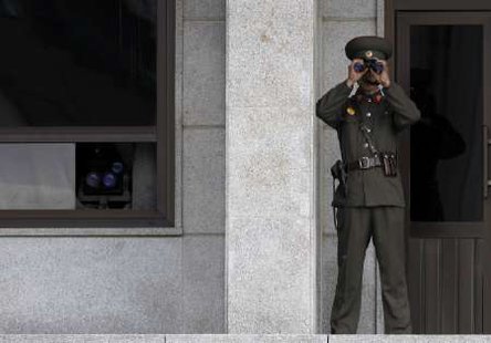 North Korea said today its military would be put on high alert and be ready to launch operations.
REUTERS/Jo Yong-Hak (SOUTH KOREA POLITICS MILITARY) North Korea said today its military would be put on high alert and be ready to launch operations.
REUTERS/Jo Yong-Hak (SOUTH KOREA POLITICS MILITARY)