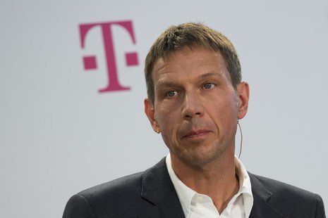 Deutsche Telekom CEO Rene Obermann attends a news conference to present a joint initiative for encrypted email with United Internet in Berli Deutsche Telekom CEO Rene Obermann attends a news conference to present a joint initiative for encrypted email with United Internet in Berli
