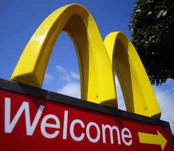 A McDonald's restaurant sign is seen at a McDonald's restaurant in Del Mar, California April 16, 2013. McDonald's Corp will announce its ear A McDonald's restaurant sign is seen at a McDonald's restaurant in Del Mar, California April 16, 2013. McDonald's Corp will announce its ear