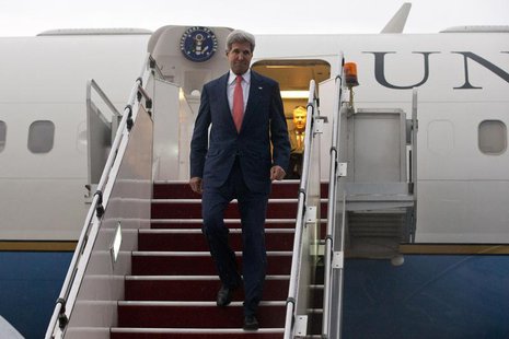 U.S. Secretary of State John Kerry arrives at the Royal Malaysian Air Force (TUDM) base in Subang, outside Kuala Lumpur, October 10, 2013. R U.S. Secretary of State John Kerry arrives at the Royal Malaysian Air Force (TUDM) base in Subang, outside Kuala Lumpur, October 10, 2013. R