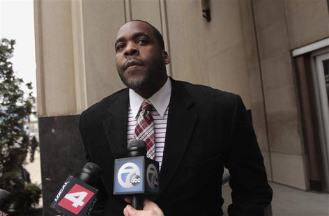 Former Detroit Mayor Kwame Kilpatrick leaves the U.S. District Court after he was convicted on federal racketeering and other charges in Det Former Detroit Mayor Kwame Kilpatrick leaves the U.S. District Court after he was convicted on federal racketeering and other charges in Det