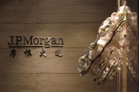 The JP Morgan sign is pictured at its Beijing office, in this picture taken December 13, 2010. REUTERS/Jason Lee The JP Morgan sign is pictured at its Beijing office, in this picture taken December 13, 2010. REUTERS/Jason Lee