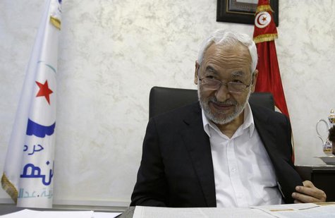 Rached Ghannouchi, leader of the Islamist Ennahda movement, speaks during an intervew with a Reuters journalist in Tunis August 5, 2013. REU Rached Ghannouchi, leader of the Islamist Ennahda movement, speaks during an intervew with a Reuters journalist in Tunis August 5, 2013. REU
