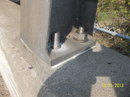 Missing nut on Scott Street Bridge safety rail. Photo: Wausau Police
Missing nut on Scott Street Bridge safety rail. Photo: Wausau Police