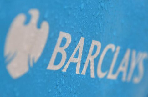 Raindrops are seen on the logo of a rental bicycle sponsored by Barclays in London July 30, 2013. REUTERS/Toby Melville Raindrops are seen on the logo of a rental bicycle sponsored by Barclays in London July 30, 2013. REUTERS/Toby Melville