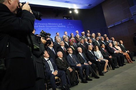 G20 finance ministers and central bank governors gather for a photo at the start of the annual International Monetary Fund and World Bank fa G20 finance ministers and central bank governors gather for a photo at the start of the annual International Monetary Fund and World Bank fa