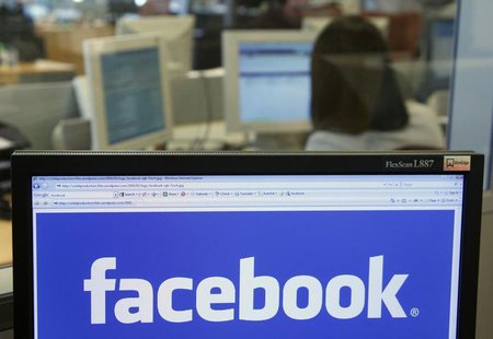 The Facebook logo is displayed on a computer screen in Brussels April 21, 2010. REUTERS/Thierry Roge The Facebook logo is displayed on a computer screen in Brussels April 21, 2010. REUTERS/Thierry Roge