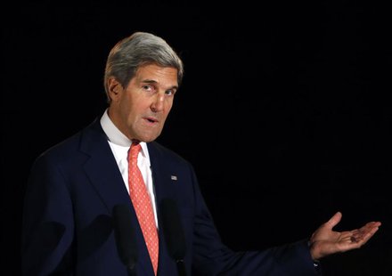 U.S. Secretary of State John Kerry speaks during a joint news conference with Afghanistan's President Hamid Karzai (not pictured) in Kabul O U.S. Secretary of State John Kerry speaks during a joint news conference with Afghanistan's President Hamid Karzai (not pictured) in Kabul O