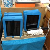Some of the tablets waiting to be used at Random Lake Elementary. Some of the tablets waiting to be used at Random Lake Elementary.