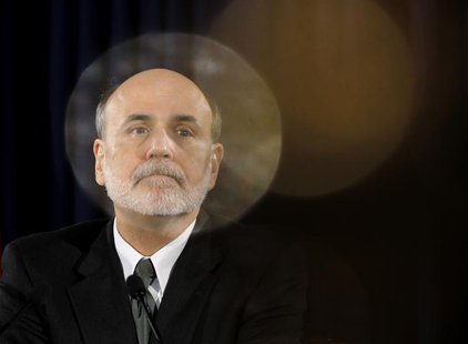 U.S. Federal Reserve Chairman Ben Bernanke pauses during a news conference following a two-day policy session in Washington in this November U.S. Federal Reserve Chairman Ben Bernanke pauses during a news conference following a two-day policy session in Washington in this November