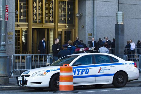An NYPD car is seen outside Manhattan's federal court where Nazih al-Ragye, known by the alias Abu Anas al-Liby, is expected for arraignment An NYPD car is seen outside Manhattan's federal court where Nazih al-Ragye, known by the alias Abu Anas al-Liby, is expected for arraignment