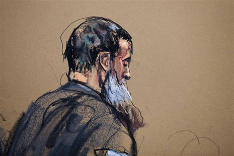A courtroom sketch shows Nazih al-Ragye known by the alias Abu Anas al-Liby as he appears in Manhattan Federal Court for an arraignment in N A courtroom sketch shows Nazih al-Ragye known by the alias Abu Anas al-Liby as he appears in Manhattan Federal Court for an arraignment in N