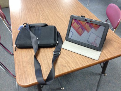 A view of the tablets given to every Random Lake Middle School student each year plus the carrying case for when they take it home. A view of the tablets given to every Random Lake Middle School student each year plus the carrying case for when they take it home.