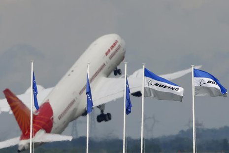 An Air India Boeing 787 Dreamliner prepares for a flying display, during the 50th Paris Air Show, at the Le Bourget airport near Paris, June An Air India Boeing 787 Dreamliner prepares for a flying display, during the 50th Paris Air Show, at the Le Bourget airport near Paris, June