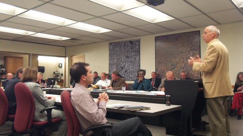 Housing Chair David Anderson, who is also a Kalamazoo City Commissioner talks the County Board into increasing his budget to help people avoid foreclosures, and to put more working homeless into homes. Housing Chair David Anderson, who is also a Kalamazoo City Commissioner talks the County Board into increasing his budget to help people avoid foreclosures, and to put more working homeless into homes.