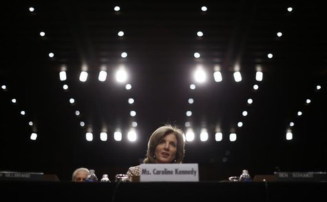 Caroline Kennedy, daughter of former U.S. President John F. Kennedy, testifies at her U.S. Senate Foreign Relations Committee hearing on her Caroline Kennedy, daughter of former U.S. President John F. Kennedy, testifies at her U.S. Senate Foreign Relations Committee hearing on her