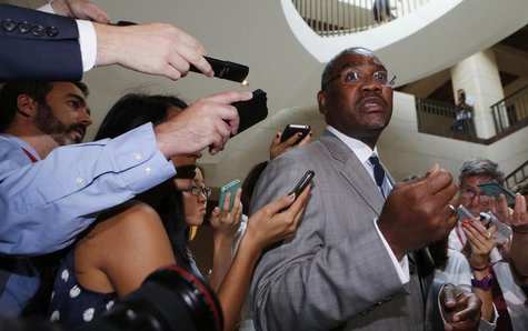 U.S. Representative Gregory Meeks (D-NY) speaks to the media as he departs a classified intelligence briefing with other members of Congress U.S. Representative Gregory Meeks (D-NY) speaks to the media as he departs a classified intelligence briefing with other members of Congress