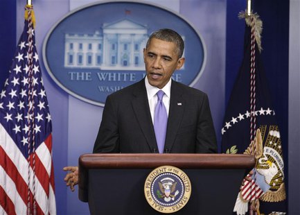 U.S. President Barack Obama speaks to the media in the briefing room of the White House in Washington after the Senate passed the bill to re U.S. President Barack Obama speaks to the media in the briefing room of the White House in Washington after the Senate passed the bill to re