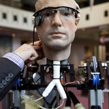 An engineer makes an adjustment to the robot "The Incredible Bionic Man" at the Smithsonian National Air and Space Museum in Washington Octo An engineer makes an adjustment to the robot "The Incredible Bionic Man" at the Smithsonian National Air and Space Museum in Washington Octo