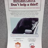 The poster that will hang in Howards Grove businesses reminding people to do their part to combat crimes that could be illegal drug connected. The poster that will hang in Howards Grove businesses reminding people to do their part to combat crimes that could be illegal drug connected.
