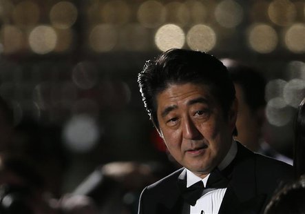 Japan's Prime Minister Shinzo Abe attends the opening event of the Tokyo International Film Festival in Tokyo October 17, 2013. REUTERS/Toru Japan's Prime Minister Shinzo Abe attends the opening event of the Tokyo International Film Festival in Tokyo October 17, 2013. REUTERS/Toru