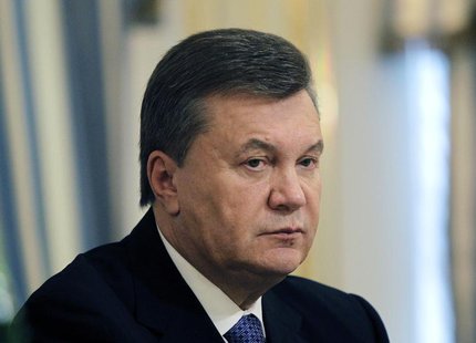 Ukrainian President Viktor Yanukovich is seen during his meeting with European Commissioner for Enlargement and European Neighbourhood Polic Ukrainian President Viktor Yanukovich is seen during his meeting with European Commissioner for Enlargement and European Neighbourhood Polic