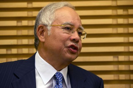 Malaysian Prime Minister Najib Razak speaks during a meeting with U.S. Secretary of State John Kerry (not pictured) before Kerry speaks at t Malaysian Prime Minister Najib Razak speaks during a meeting with U.S. Secretary of State John Kerry (not pictured) before Kerry speaks at t