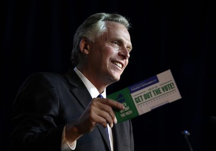 Former DNC chairman Terry McAuliffe speaks at an event to be endorsed by former U.S. Secretary of State Hillary Clinton as Virginia gubernat Former DNC chairman Terry McAuliffe speaks at an event to be endorsed by former U.S. Secretary of State Hillary Clinton as Virginia gubernat