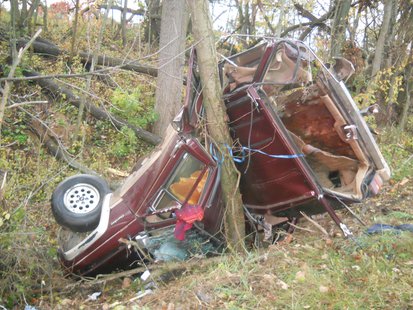 Photo of the accident scene provided by the Van Buren County Sheriffs Department. Photo of the accident scene provided by the Van Buren County Sheriffs Department.