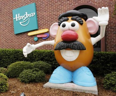A statue of Hasbro's iconic Mr. Potato Head character is pictured in front of the Company's global corporate headquarters in Pawtucket, Rhod A statue of Hasbro's iconic Mr. Potato Head character is pictured in front of the Company's global corporate headquarters in Pawtucket, Rhod