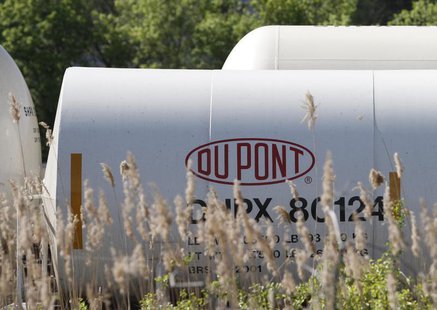 A view of the Dupont logo on a train car at the Dupont Edge Moor facility near Wilmington, Delaware, in this April 17, 2012 file photo. REUT A view of the Dupont logo on a train car at the Dupont Edge Moor facility near Wilmington, Delaware, in this April 17, 2012 file photo. REUT