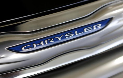 The Chrysler logo is shown on a new Chrysler 200 on the showroom at the Massey-Yardley Chrysler, Dodge, Jeep and Ram automobile dealership i The Chrysler logo is shown on a new Chrysler 200 on the showroom at the Massey-Yardley Chrysler, Dodge, Jeep and Ram automobile dealership i