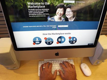 A man looks over the Affordable Care Act (commonly known as Obamacare) signup page on the HealthCare.gov website in New York in this October A man looks over the Affordable Care Act (commonly known as Obamacare) signup page on the HealthCare.gov website in New York in this October