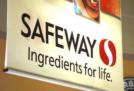 A sign hangs in the local Safeway grocery store in Arvada, Colorado October 14, 2010. REUTERS/Rick Wilking A sign hangs in the local Safeway grocery store in Arvada, Colorado October 14, 2010. REUTERS/Rick Wilking