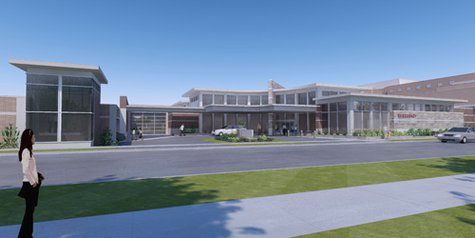 Artist rendition of St. Michael's Hospital addition to Emergency Department, featuring new entrance, new ambulance garage, and additional exam rooms inside. Source: St. Michael's Hospital Artist rendition of St. Michael's Hospital addition to Emergency Department, featuring new entrance, new ambulance garage, and additional exam rooms inside. Source: St. Michael's Hospital