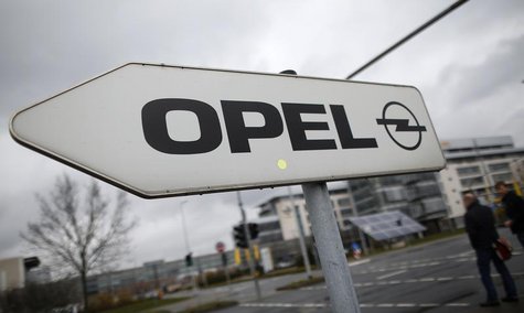 A sign depicting the Opel logo is pictured in front of the Opel Adam AG headquarters in Ruesselheim April 10, 2013. REUTERS/Lisi Niesner A sign depicting the Opel logo is pictured in front of the Opel Adam AG headquarters in Ruesselheim April 10, 2013. REUTERS/Lisi Niesner