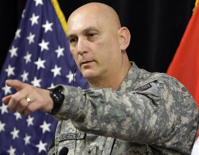 General Ray Odierno holds a news conference at Camp Victory in Baghdad January 1, 2010. REUTERS/Saad Shalash General Ray Odierno holds a news conference at Camp Victory in Baghdad January 1, 2010. REUTERS/Saad Shalash