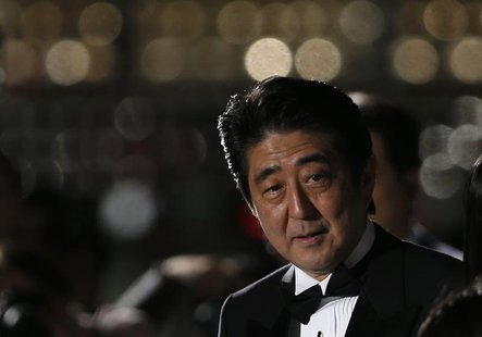 Japan's Prime Minister Shinzo Abe attends the opening event of the Tokyo International Film Festival in Tokyo October 17, 2013. REUTERS/Toru Japan's Prime Minister Shinzo Abe attends the opening event of the Tokyo International Film Festival in Tokyo October 17, 2013. REUTERS/Toru