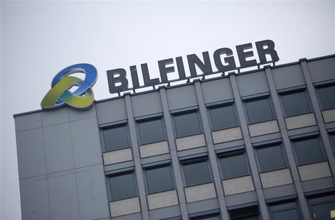 The logo of German industrial services provider Bilfinger is pictured on top of their headquarters in Mannheim in this January 21, 2013 file The logo of German industrial services provider Bilfinger is pictured on top of their headquarters in Mannheim in this January 21, 2013 file